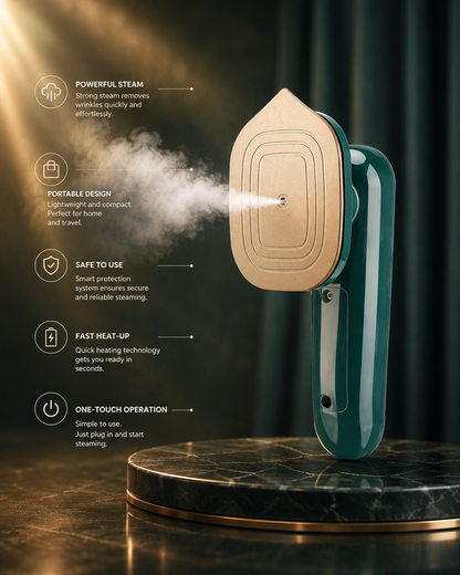 Professional 2-in-1 Micro Steam Iron – Dry & Wet Garment Steamer